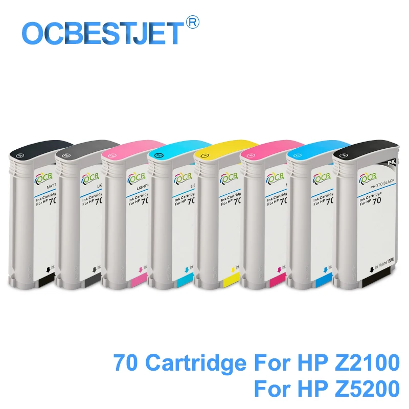 [Сторонний бренд] для HP 70 сменный чернильный картридж принтера DesignJet Z2100 Z5200 C9449A (PBK