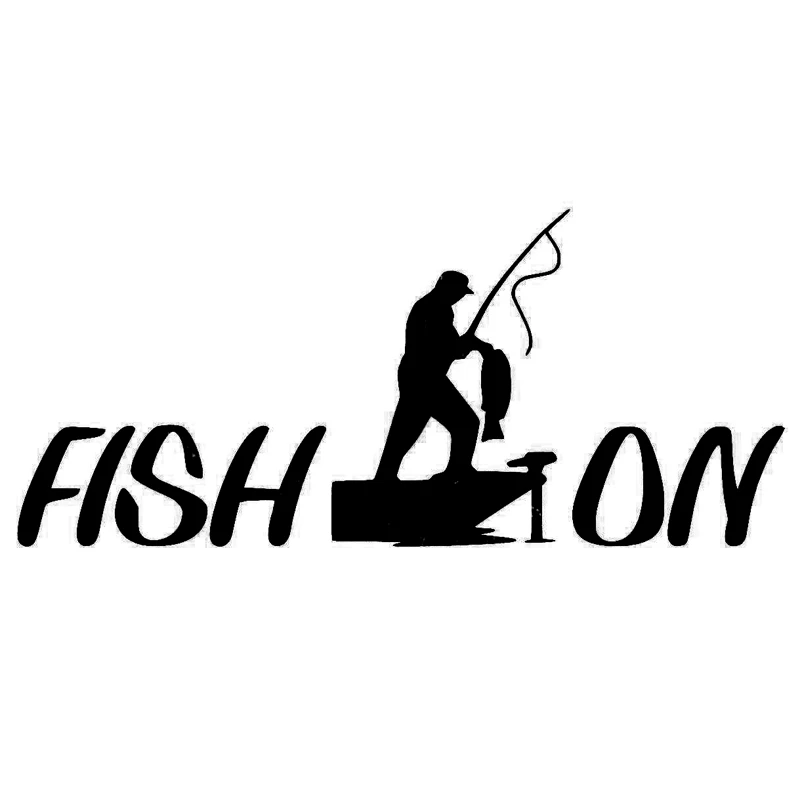 30cm Fish On Fisherman Car-Styling Car Sticker Decor Vinyl Decal