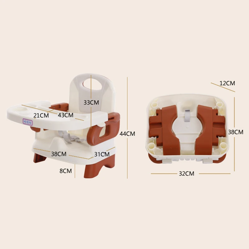 Складное детское кресло для кормления портативное безопасное обеденное детей 6