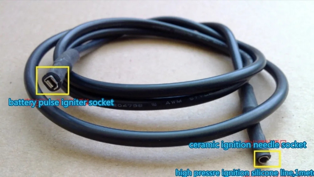 Электронный Импульсный воспламенитель с тремя головками + силиконовая линия