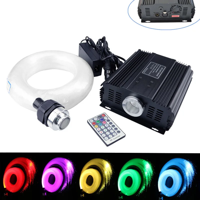 

DMX 45 Вт RGB LED волоконно-оптический комплект для потолочного светильника 800/900 шт 0,75 мм + 28key пульт дистанционного управления для осветительного...