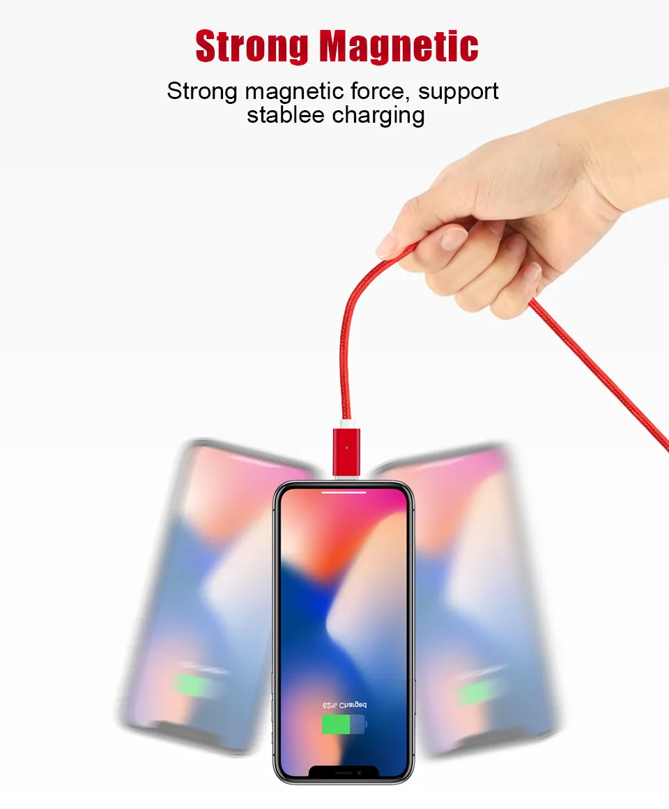 Coolreall Магнитный кабель для Micro usb type C быстрой зарядки телефона Microusb type-C магнитное зарядное устройство usb c для iphone huawei xiaomi
