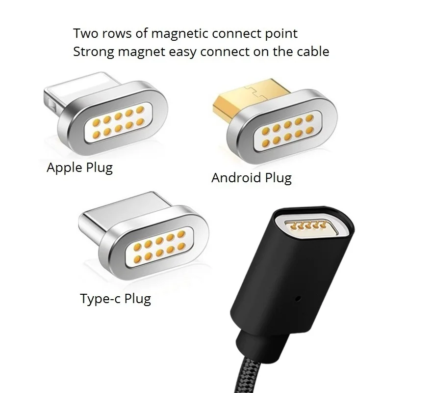 SUNPHG магнитный разъем для IOS Type C Micro USB кабель адаптер зарядки iPhone X Samsung S9 зарядное