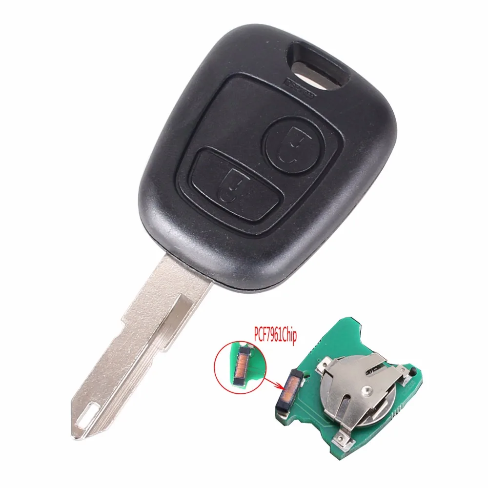 KEYYOU 2 кнопки дистанционного ключа автомобиля для Peugeot 206 306 405 433 МГц ключ