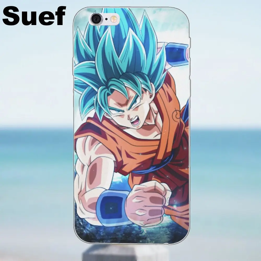 Dragon Ball Z Super Saiyan Goku для iPhone X 4 4S 5 5S 5C SE 6 6S 7 8 Plus Galaxy A3 A5 J1 J3 J5 J7 2016 2017 сумки из ТПУ