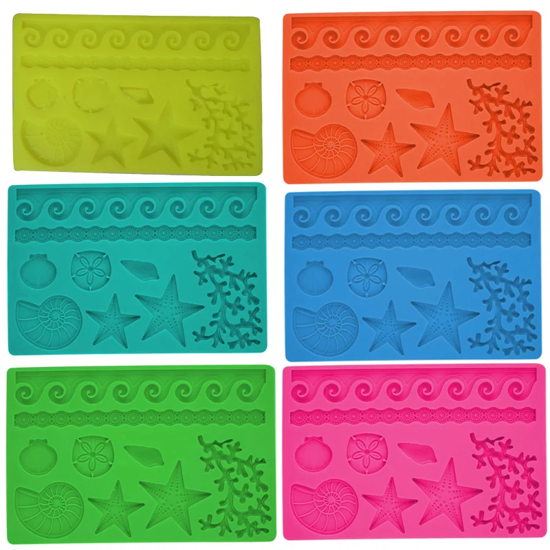 Силиконовые кораллы морские звезды звезда океан помадка формы для торта