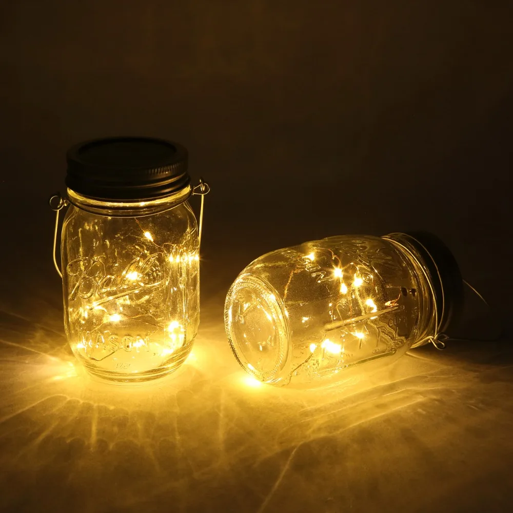 Светильник Mason Jar s на солнечной батарее (каменная банка и ручка в комплекте) 10