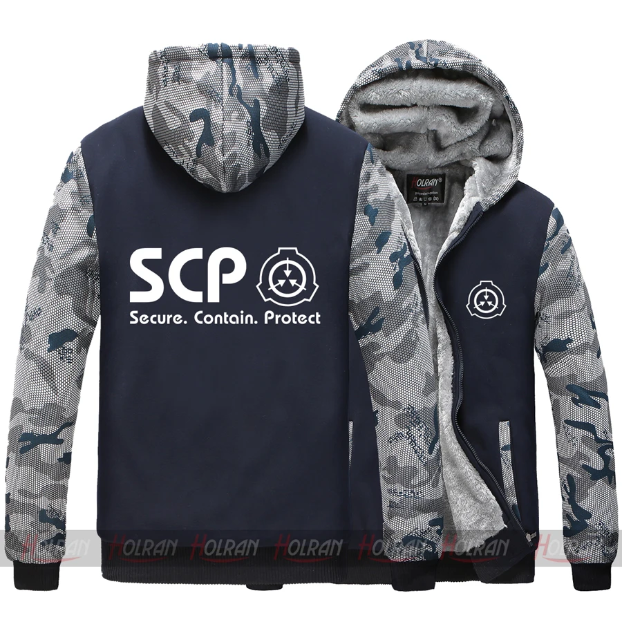 Аниме SCP специальные процедуры изоляции основа супер натуральный утолщаются Толстовка Куртка пальто
