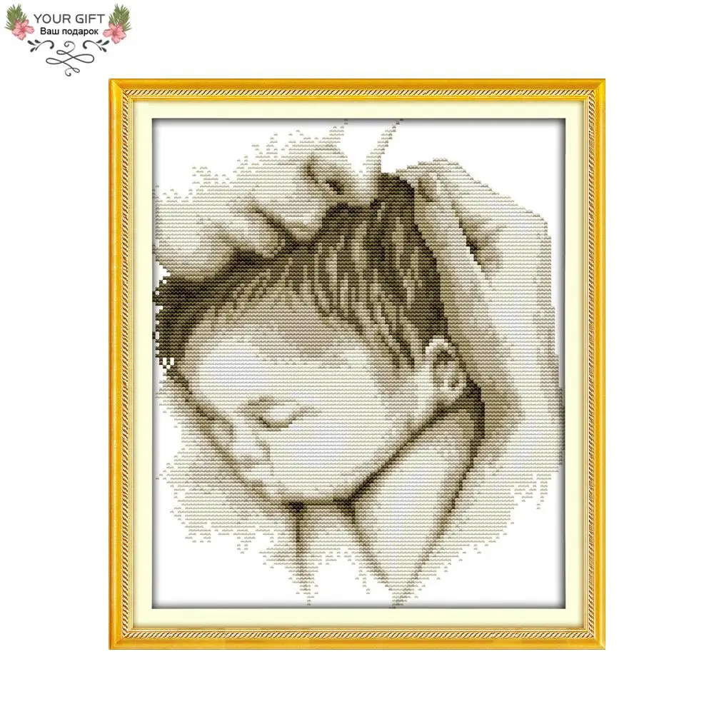 

Joy Sunday R636 14CT 11CT Counted and Stamped Home Decor Embrace Needlepoints Embroidery Cross Stitch kits