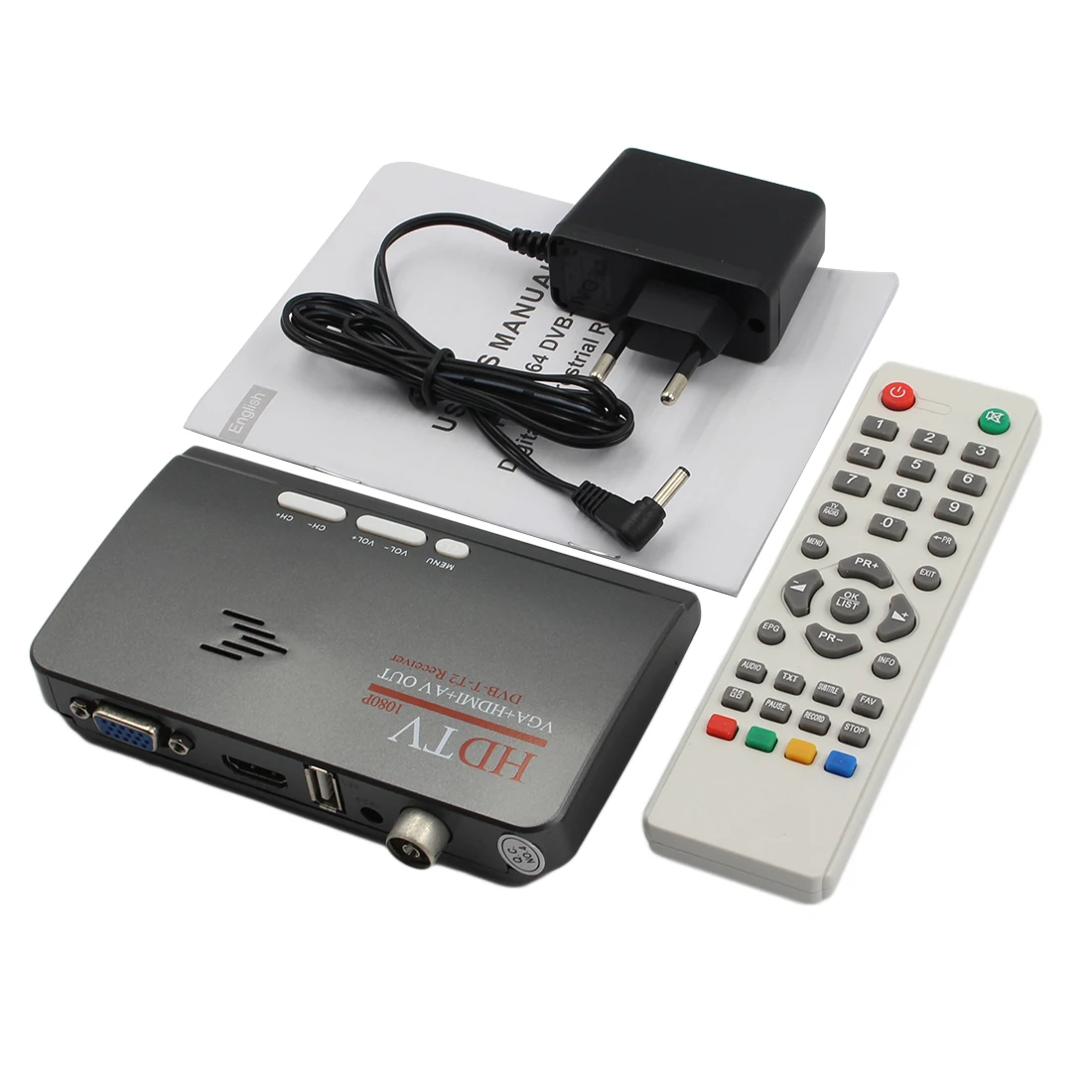 DVB T T2 релейный цифровой наземный HDMI совместимый 1080P VGA AV CVBS ТВ тюнер приемник с