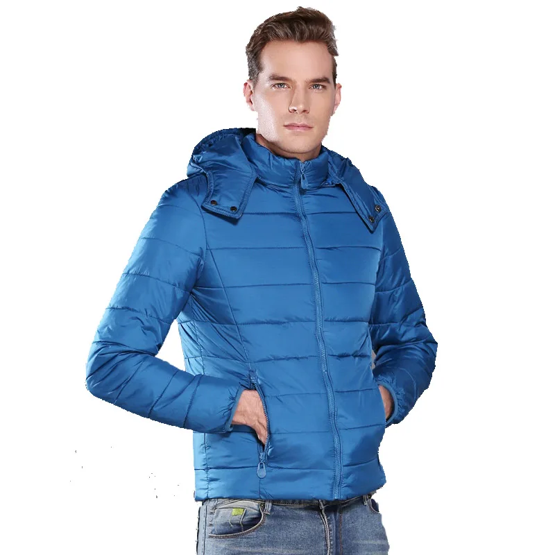 

Зима 2019, Корейская приталенная куртка с капюшоном, мужская теплая куртка, Мужская однотонная хлопковая куртка, больше размеров, приблизител...