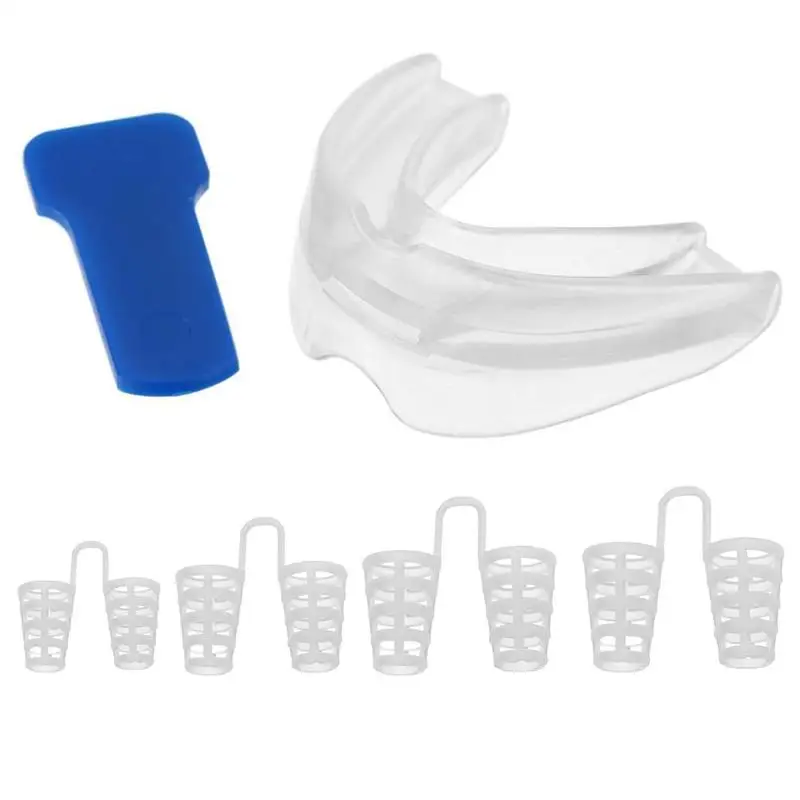 Храп для сна зажим носа шлифовка зубов защита от храпа бруксизм с футляром