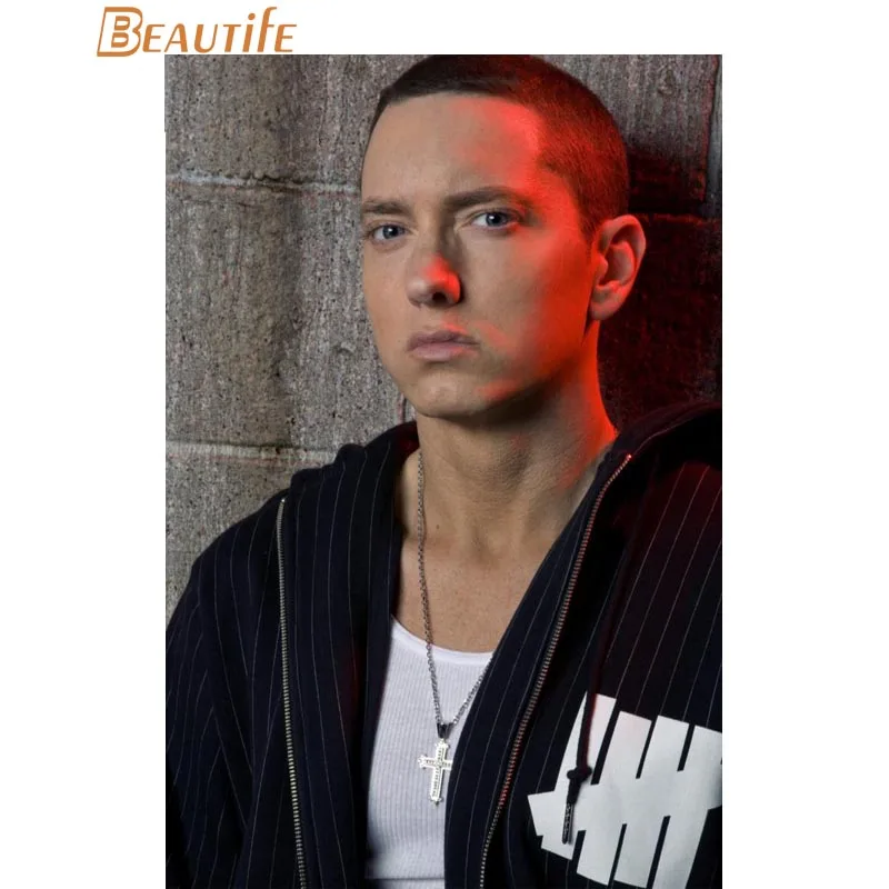 Горячая Распродажа индивидуальный постер Eminem для украшения дома Модный Шелковый