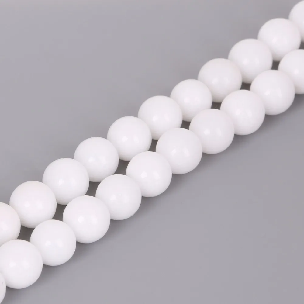 Бусины из натурального камня для женщин 4/6/8/10/12 мм 15 дюймов|white beads|stone beadsbead wholesale |