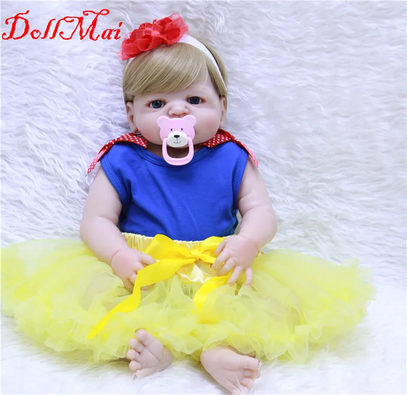 

Reborn girl dolls 22"55cm full silicone dolls reborn lovely princess BJD newborn babies alive toy doll for kids bebe-reborn