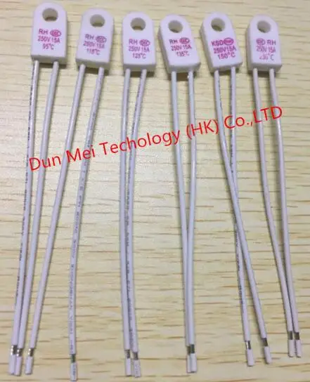 10pcsRH/Tf 95 115 125 130 135 150 230 градусов Цельсия 15A 250V Температура предохранитель тепловые