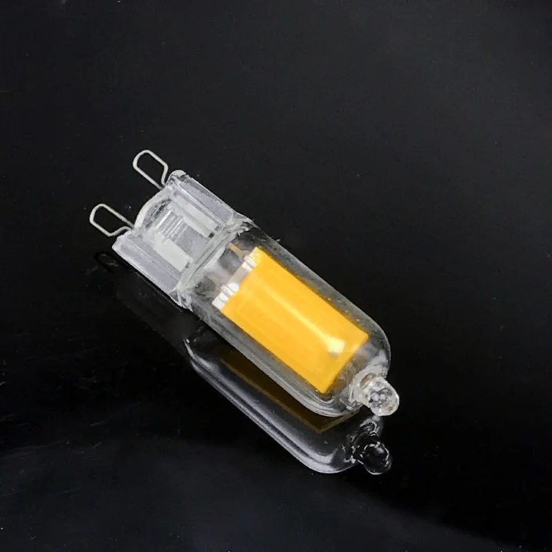 Галогенная Светодиодная лампа G9 COB LED 220 В/240 В/110 В/120 в 3 Вт высокомощная прозрачная