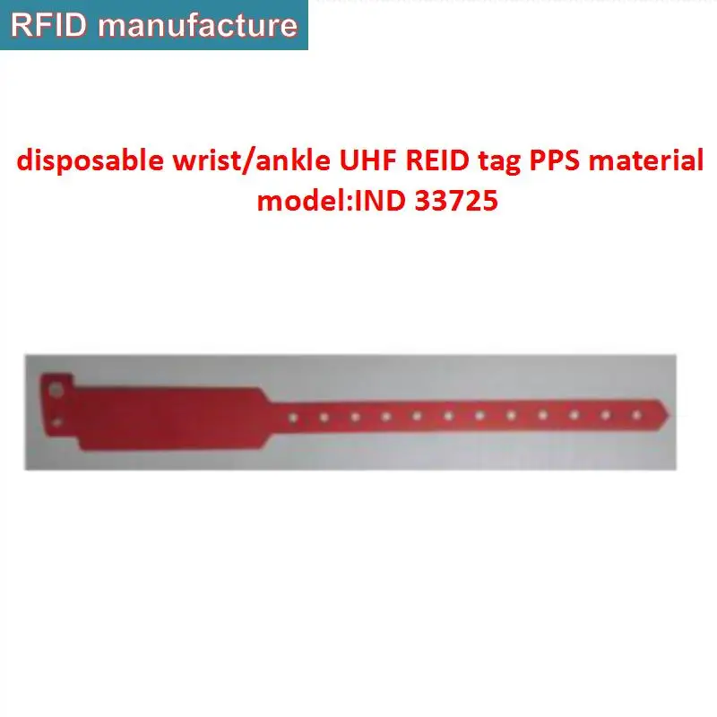 Бесплатный образец бирки 860-960 МГц одноразовый RFID браслет/браслет на лодыжке для