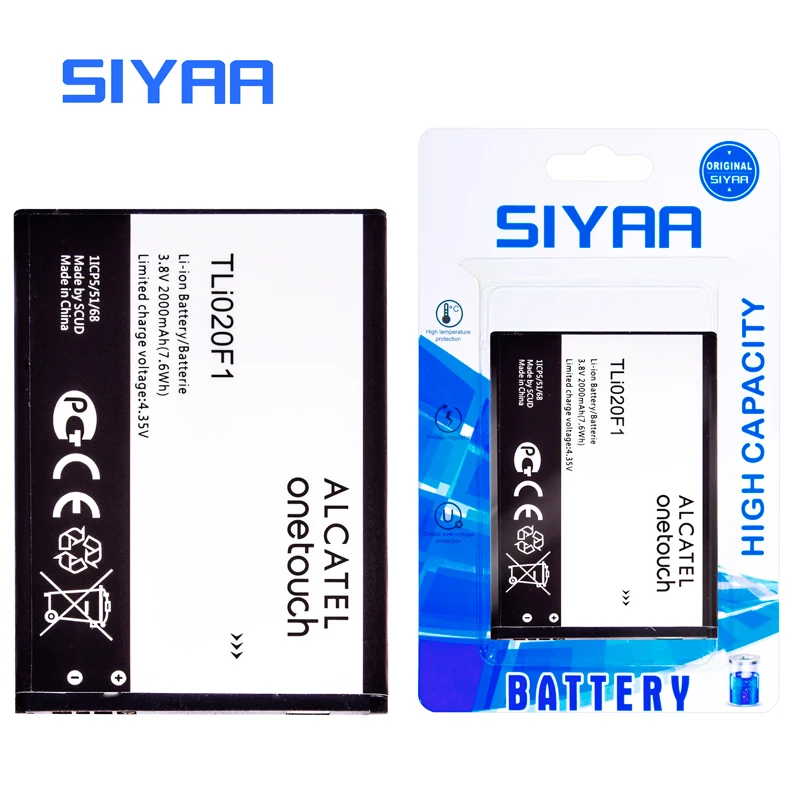 Оригинальный аккумулятор SIYAA TLI020F1 для TCL J726T J720T Alcatel One Touch Pop 2 5042D C7 7040 литий ионный