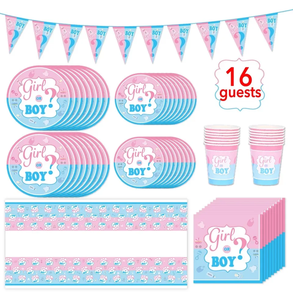 Принадлежности для вечерние мальчиков и девочек набор одноразовых тарелок НКИ с