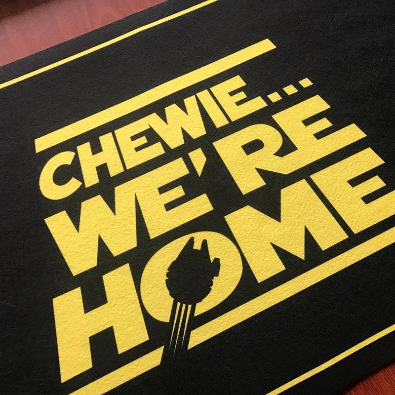 Chewie We're Home Забавный пользовательский дверной коврик Добро пожаловать ковер на