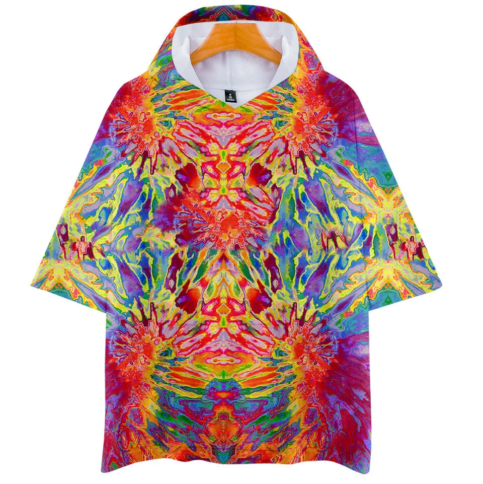 3D Tie Dye Flashbacks Толстовка Футболка мужская женская цветная психоделическая Футболка модная Harajuku фирменная футболка одежда
