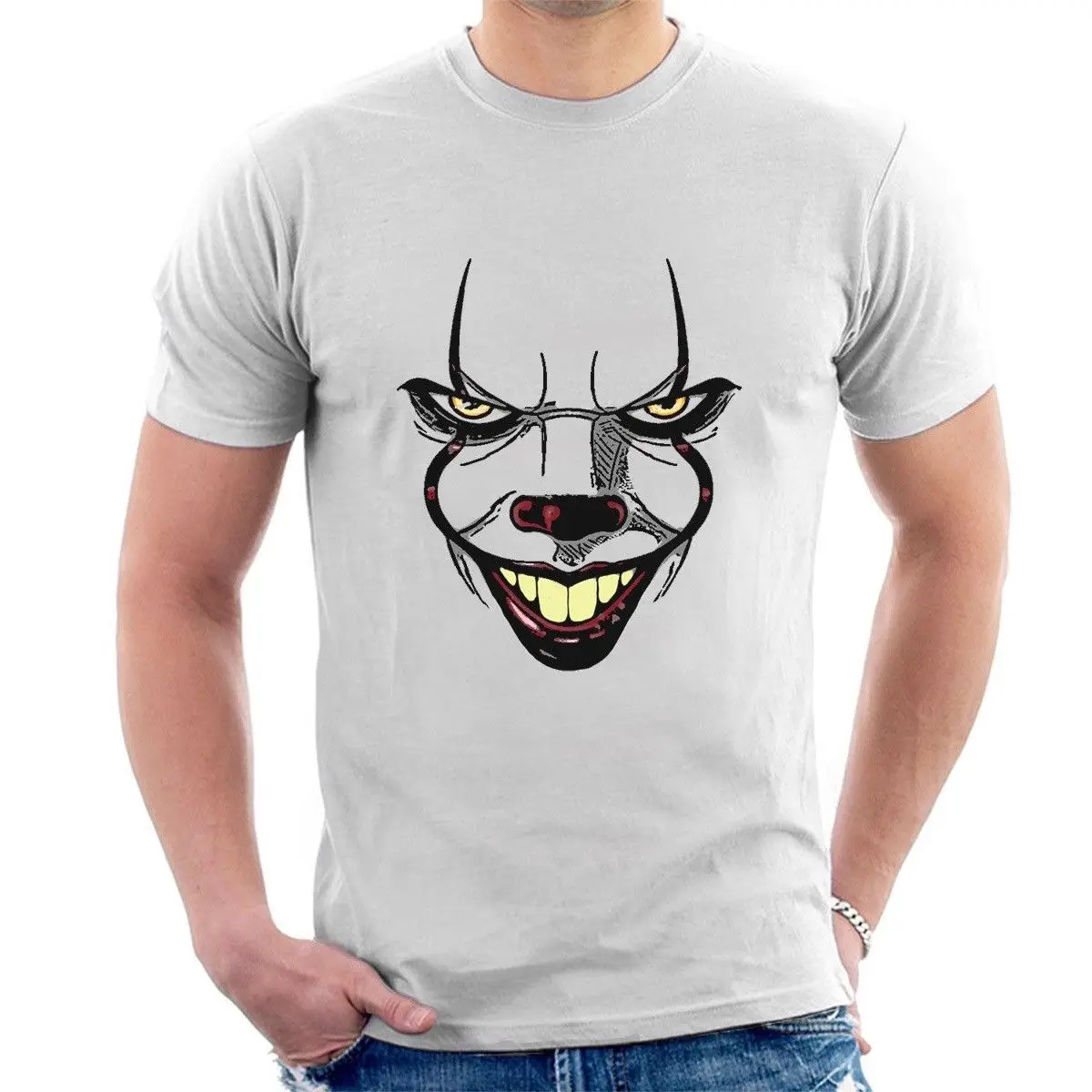 Мы все плаваем здесь Футболка страшная Stephen King IT Pennywise вдохновленная крутая