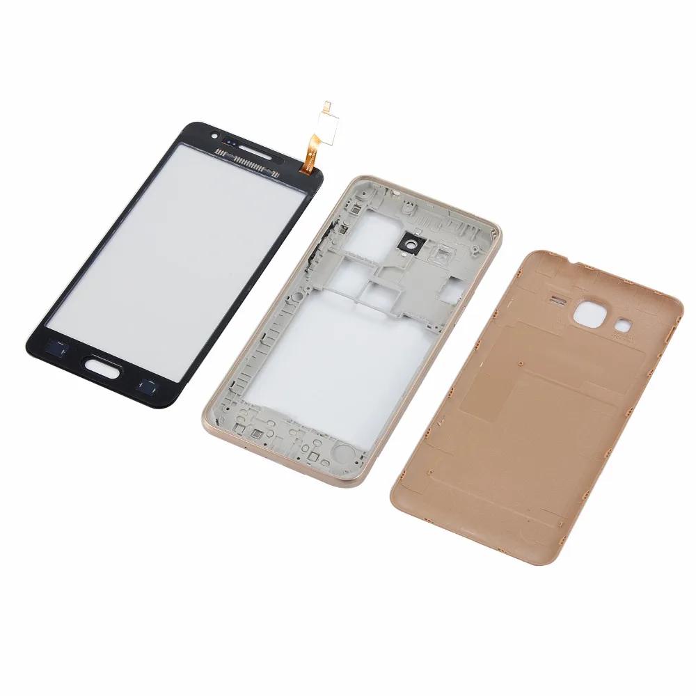 Для Samsung G530 G530H сенсорный экран панель Стекло + корпус средняя рамка батарея