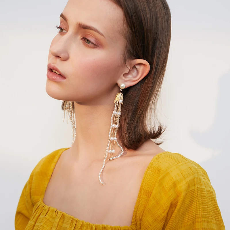 Модные темпераментные серьги индивидуальность безумные сережки длинные