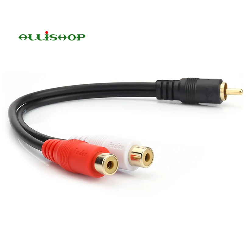 Кабель для аудиосабвуфера 3 5 мм с RCA штекером на 2 гнезда Y образный кабель