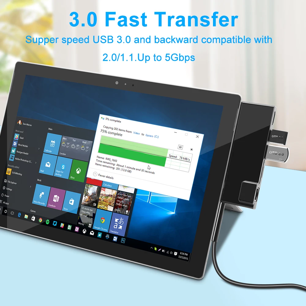 Rocketek usb 3 0 концентратор кардридер 4K HDMI совместимый гигабитный Ethernet адаптер SD/TF micro