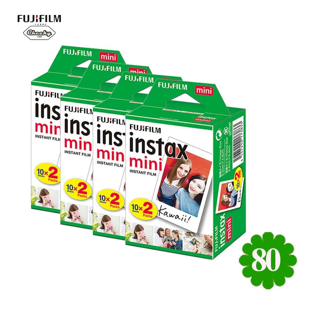 Fujifilm Instax Mini пленка 8 9 пленка 10-200 лист мини белая моментальная фотобумага для камеры Instax Mini7s 50s 90 фотобумага белая - Цвет: 80 Sheets
