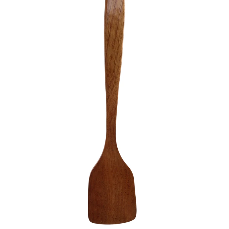 1pc Natural Health Wooden Kitchen Slotted Spatula Spoon Mixing Holder Cookware Dinner Food Wok Kicking Turners | Дом и сад