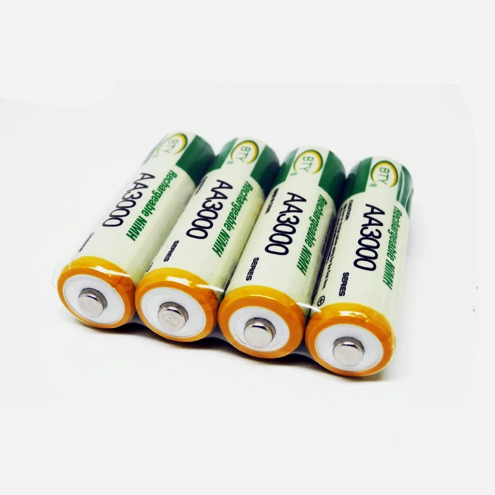 AA 3000 1 2 V качественная аккумуляторная батарея 3000mAh BTY Ni MH 2A +бесплатная