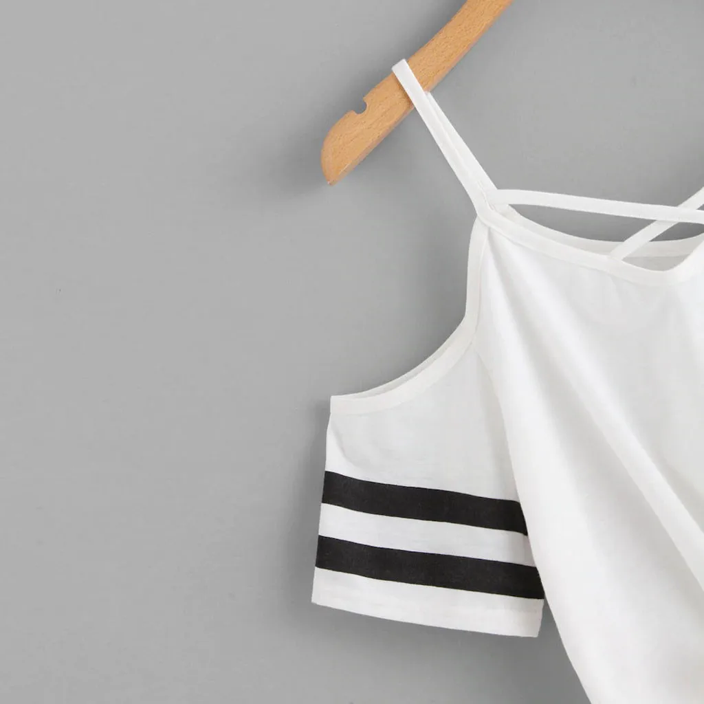 

Women Blouse T Shirt Summer Women Casual Cold Shoulder Short Sleeve V Neck T-shirt Tops Blouse T-Shirt For Women #39