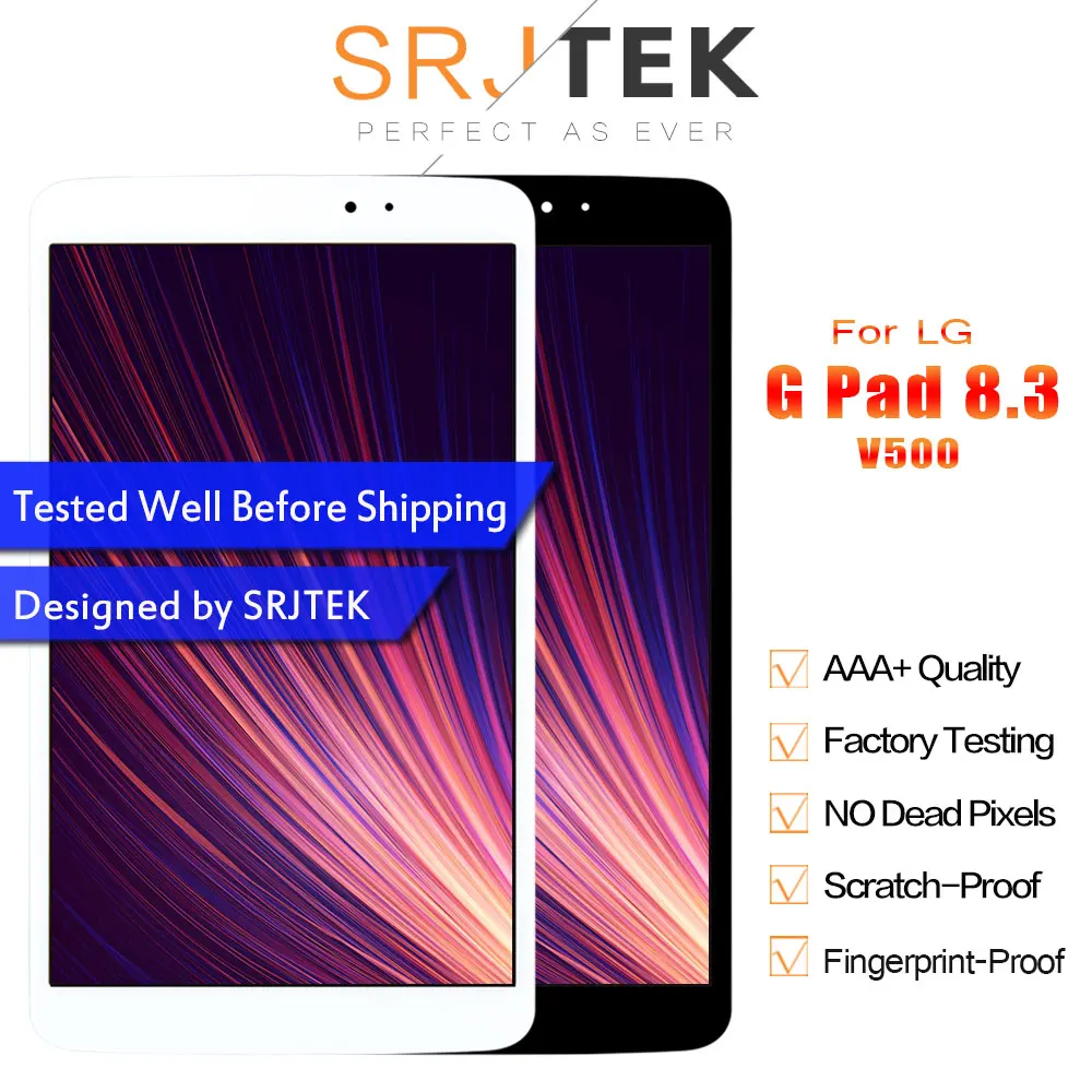 Srjtek ЖК для LG G Pad 8 3 V500 дисплей сенсорный экран дигитайзер стекло сенсор в сборе Wifi