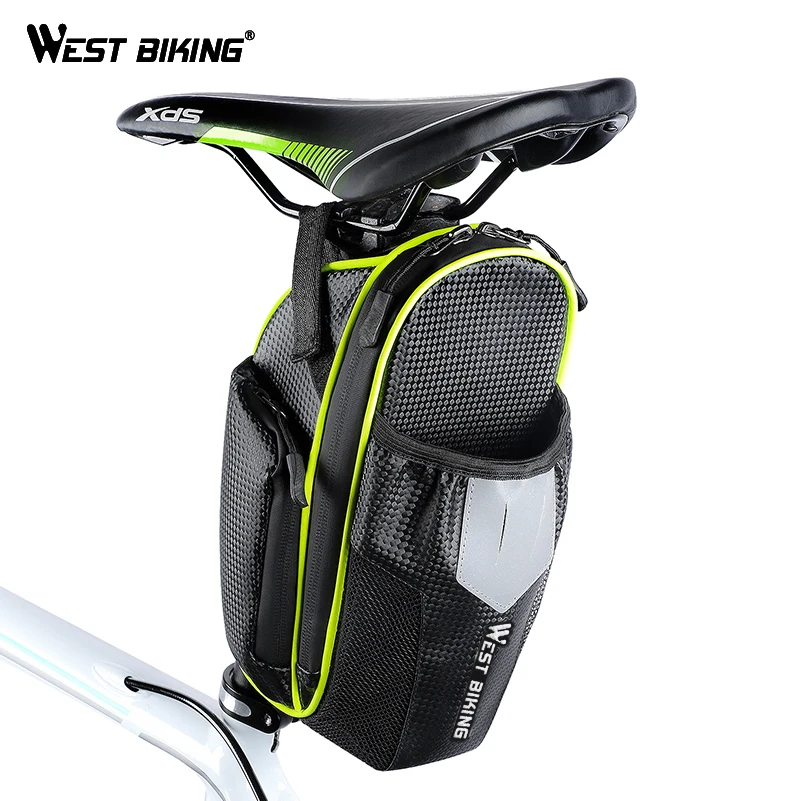 WEST BIKING велосипедная Сумка седло с карманом для бутылки водонепроницаемая