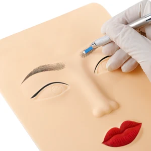 Искусственная силиконовая 3d-тату для практики нанесения макияжа, подводка для глаз, губ, косметика, маскарад для начинающих