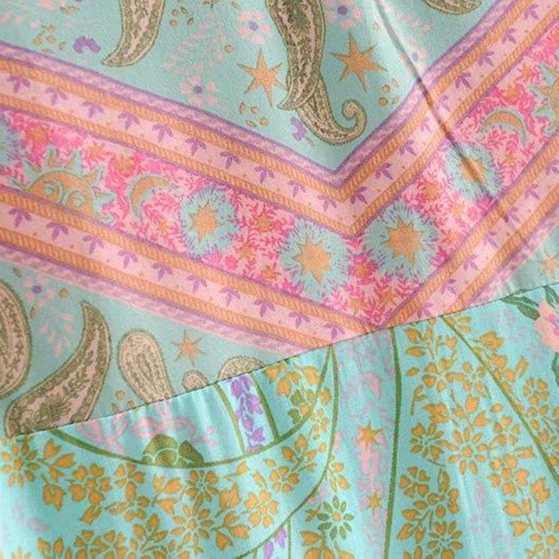 Khale Yose летняя блузка Топ с длинным рукавом Boho Chic v образным вырезом сексуальные