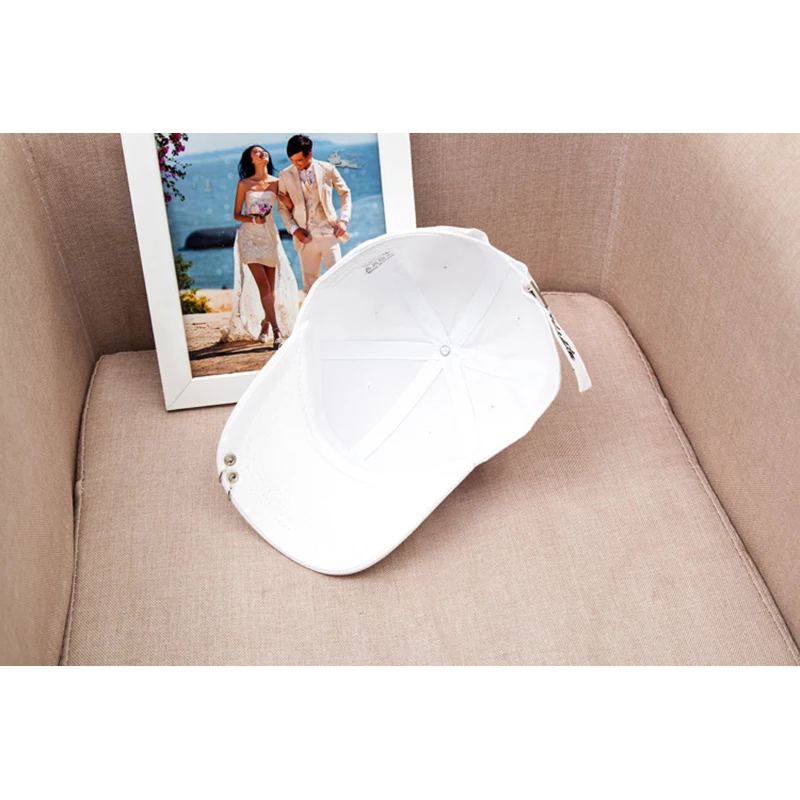 Бейсболка с металлическим кольцом для мужчин и женщин однотонная хлопковая