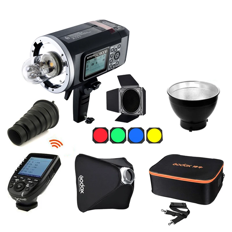 Вспысветильник Godox Wistro AD600B TTL все в одном 600 Вт GN87 2 4G HSS студийный стробоскоп +