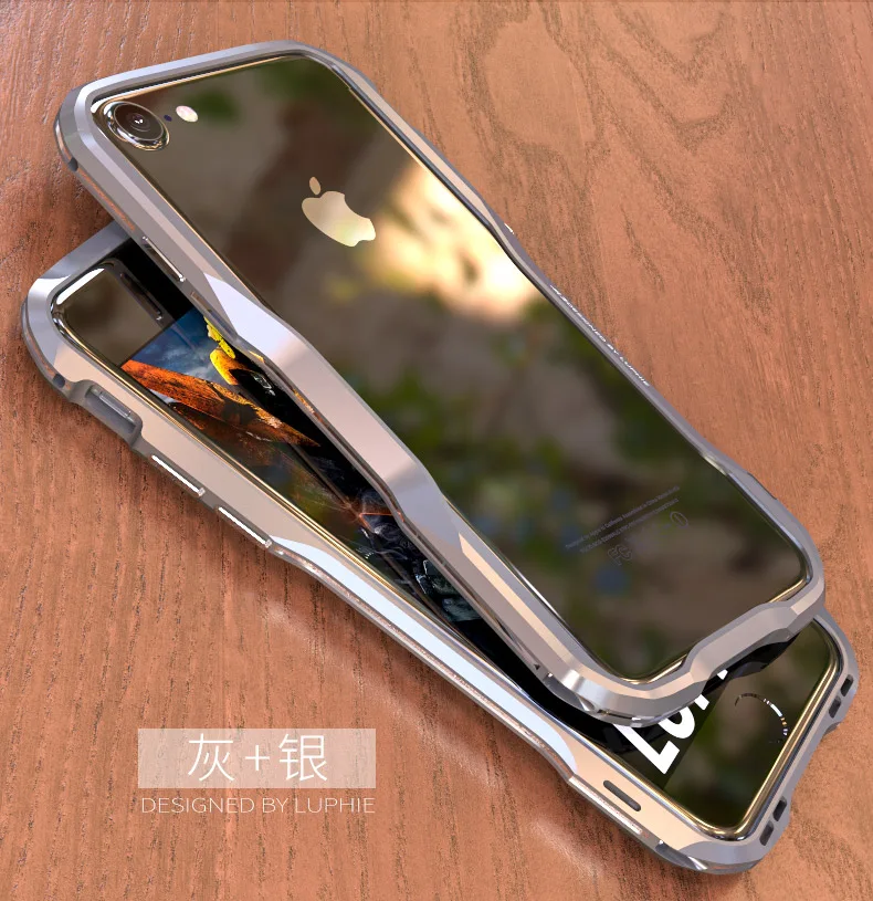 LUPHIE Роскошный металлический бампер чехол для телефона Apple iPhone X XS Max XR 8 7 Plus