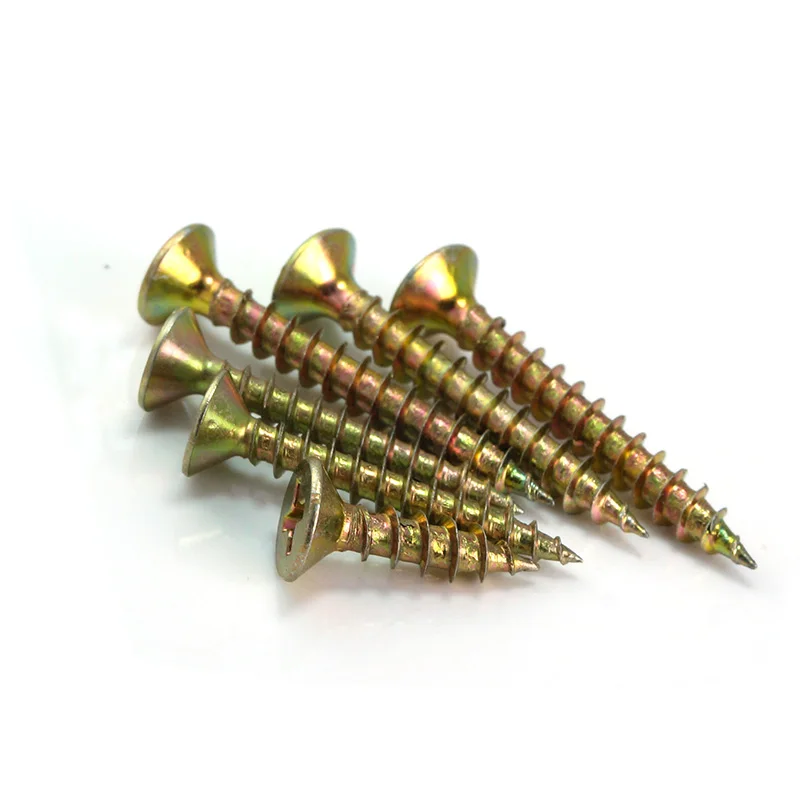 LUCHANG цветной цинк плюс Жесткий деревянный винт Крестовая головка саморезы M4 M5