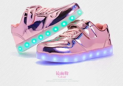 Мужские кроссовки со светодиодной подсветкой повседневные светящиеся 7 цветов с