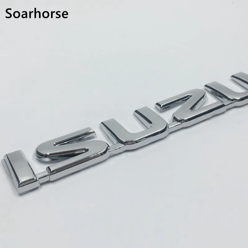 3D Серебряный логотип для Isuzu хромированная эмблема бейдж автомобиля Задняя Крышка багажника знак табличка украшение стикер