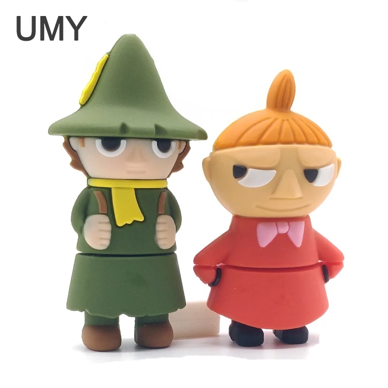 Флеш накопитель с мультипликационным принтом Moomin долина 64 ГБ 32 16 8 4 Гб|USB