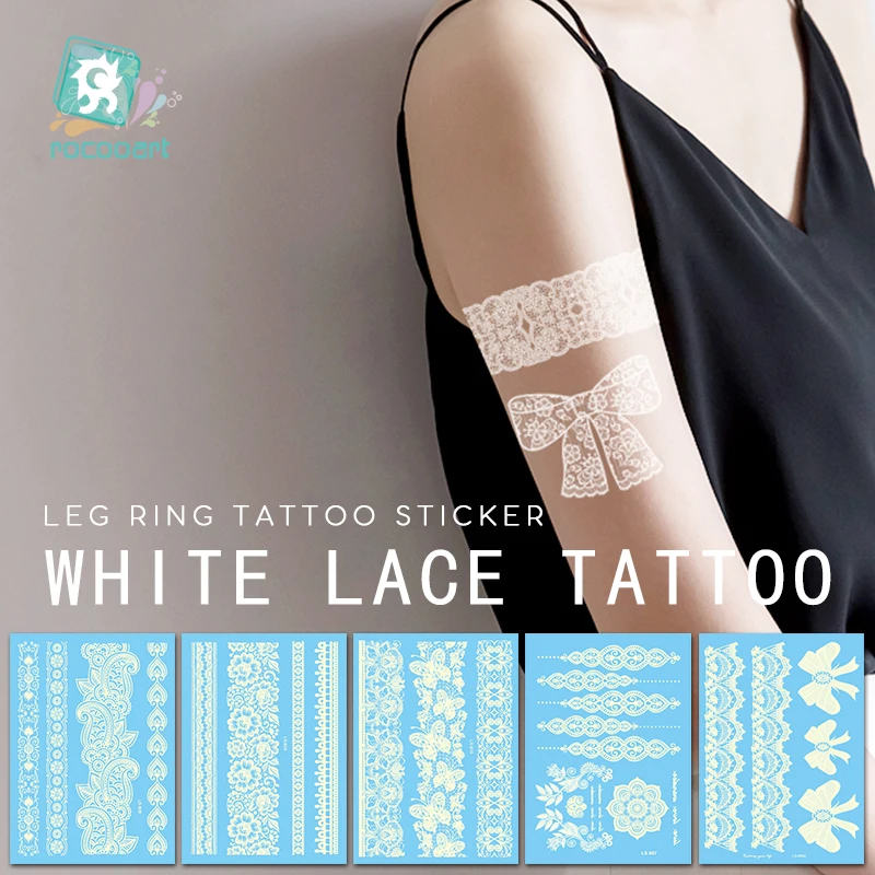 

25 Styles Sexy Lace white Henna Temporary Tattoo Sticker Women Hand Jewelry PasteTatoo Waterproof Fake Body Art Tattoo Stickers