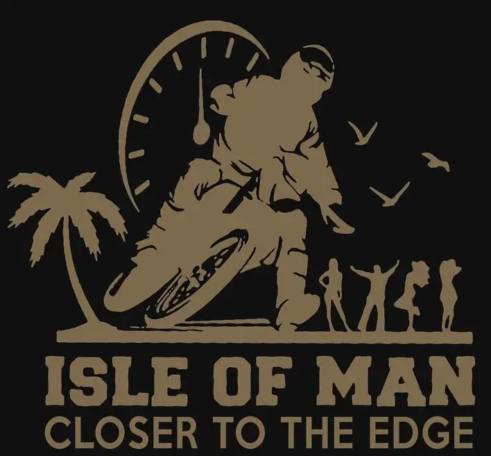 Мужская футболка в стиле панк Isle of Man хлопковая Футболка с принтом Остров Мэн