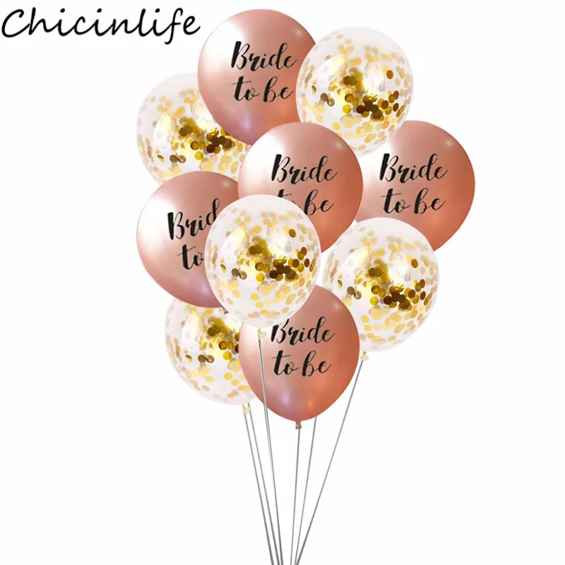 Chicinlife 12-дюймовый розовый Золотой тематический латексный шар для невесты