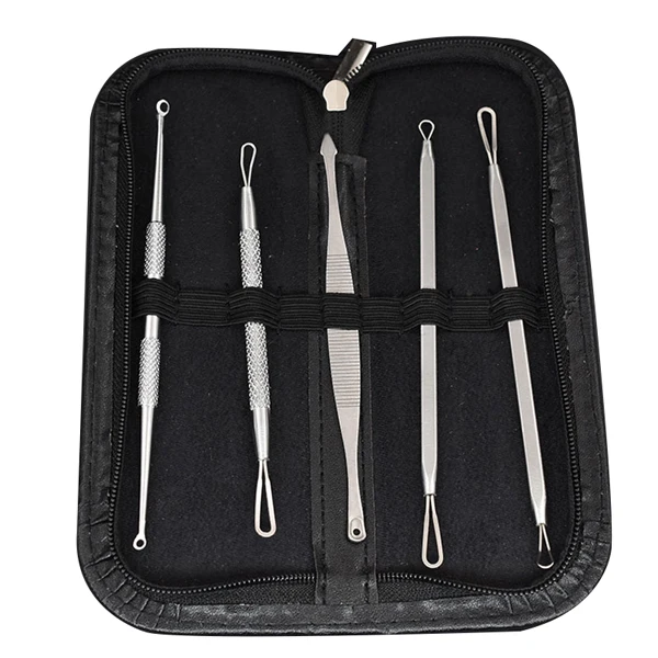 style4-5pcs Putimi 7/5/4/3Pcs инструмент для удаления угрей комплект комедонов игла для чистки лица зажим Пинцет для удаления прыщей инструмент для удаления прыщей ложка для Уход за лицом инструмент - Цвет: style4-5pcs